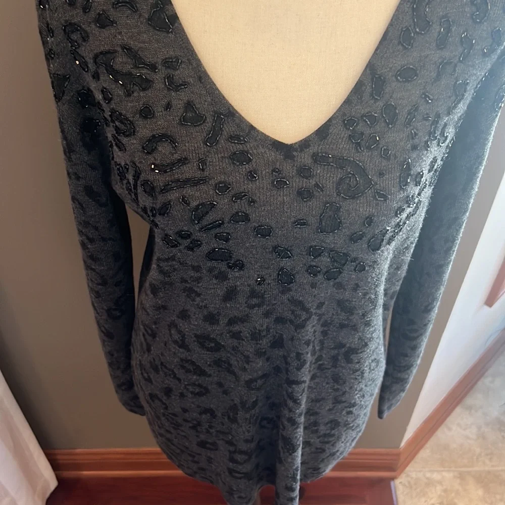 Cheetah print sparkly sweater